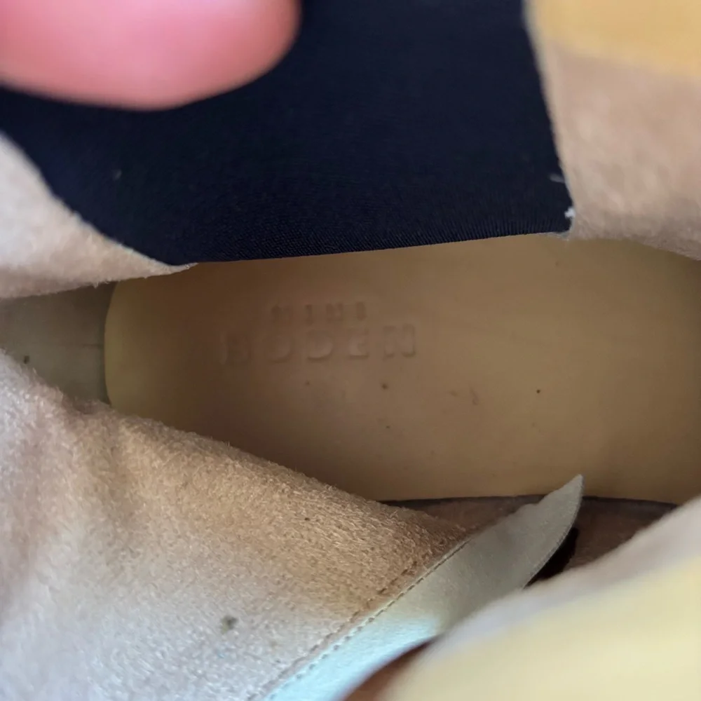 Mini Boden bronze copper leather Chelsea boots